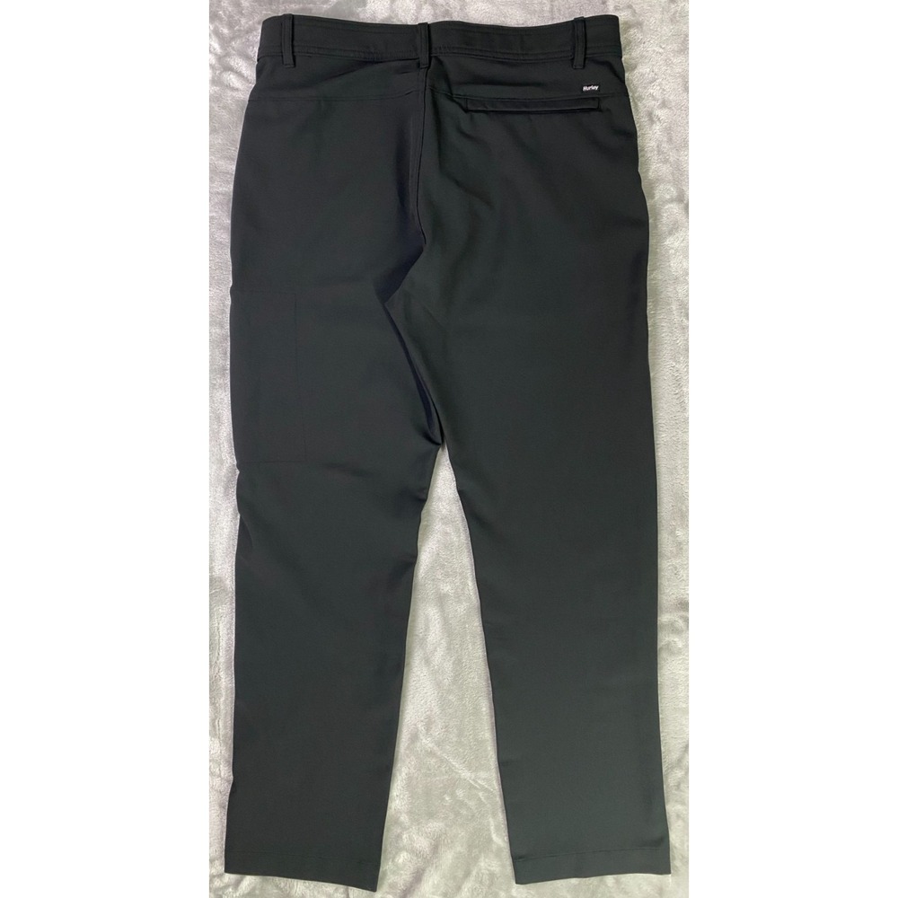 Hurley Jet Set Tech Pants Mens 30x30 Black Lightweight DWR Performance Travel - Picture 2 of 7